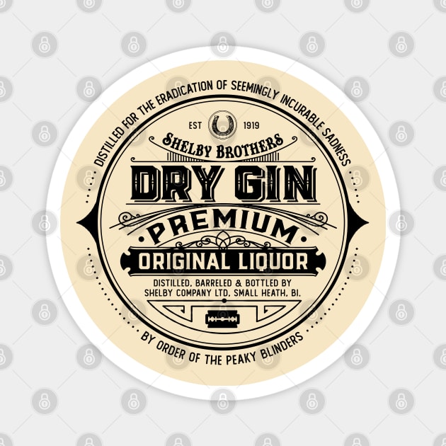 Shelby Brothers Dry Gin Magnet by NotoriousMedia